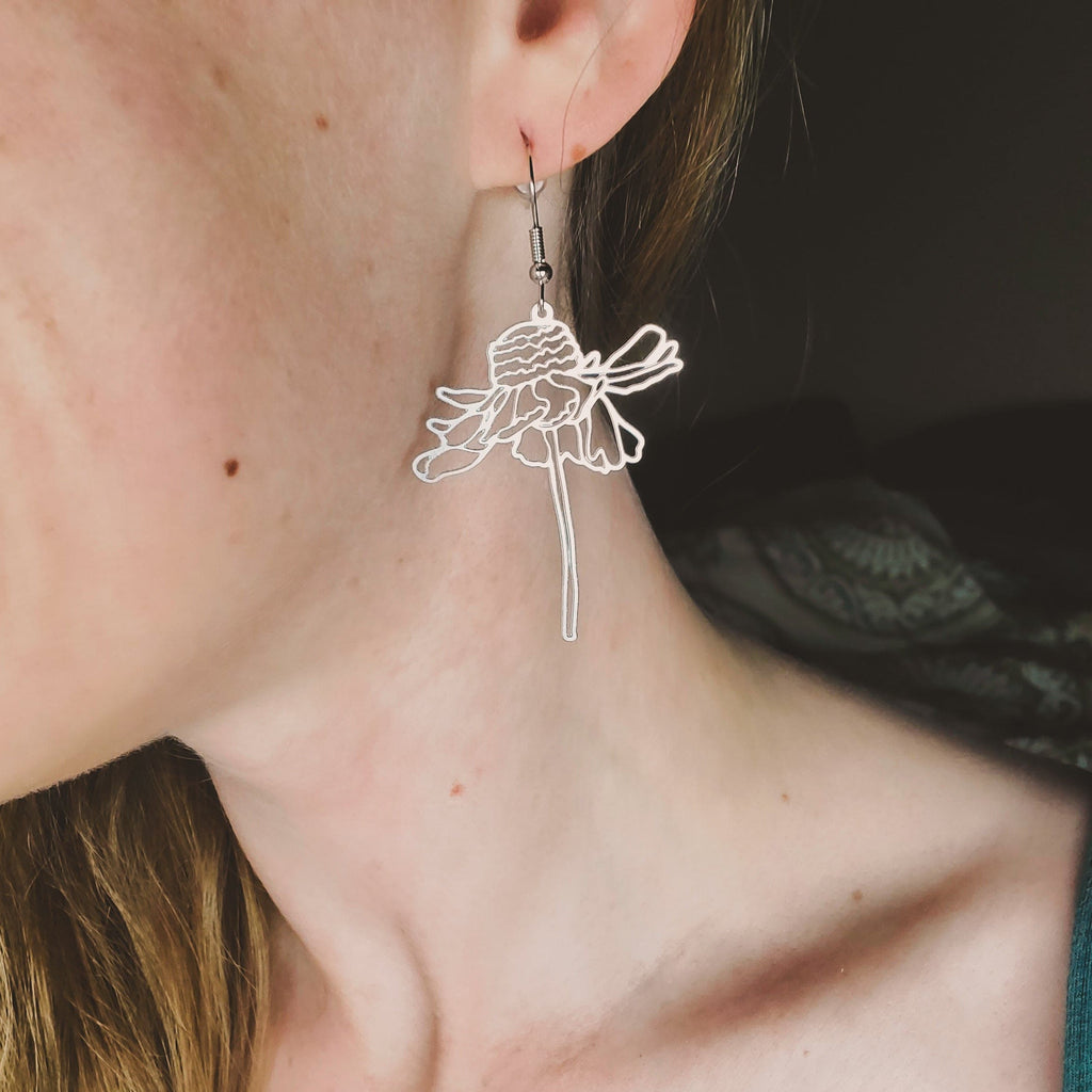 Ornate Daisy Earrings Earrings Copper Bug Jewelry