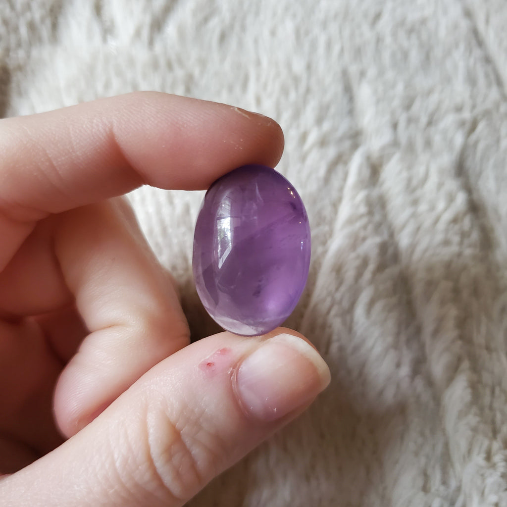 Oval Amethyst Cabochon Jewelry Supplies Copper Bug Jewelry