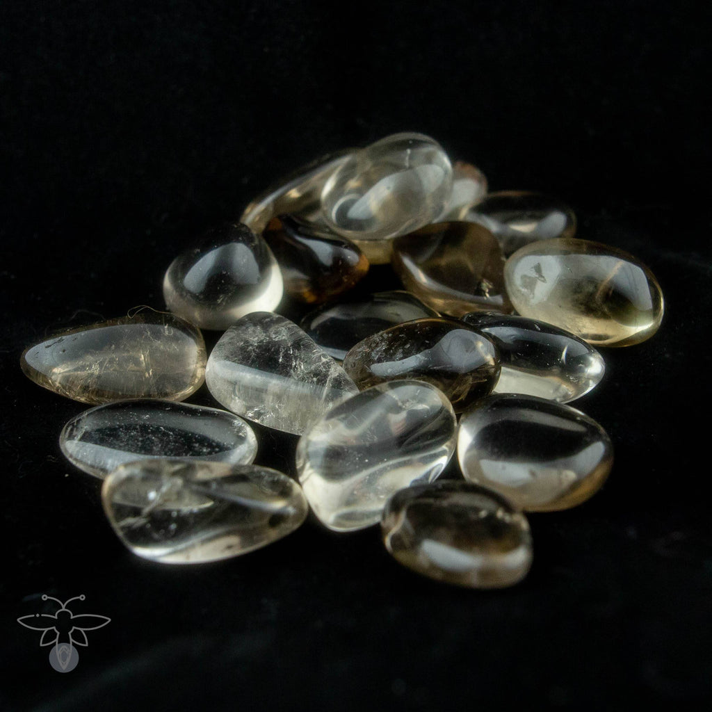 Smokey Quartz Tumbled Stone Healing Stones Copper Bug Jewelry